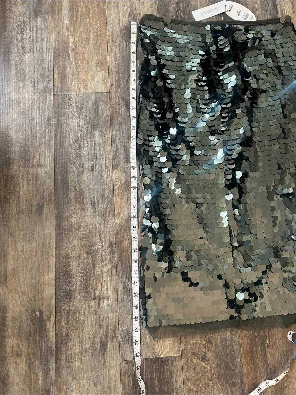 Sequined Green Pencil Skirt - Women's